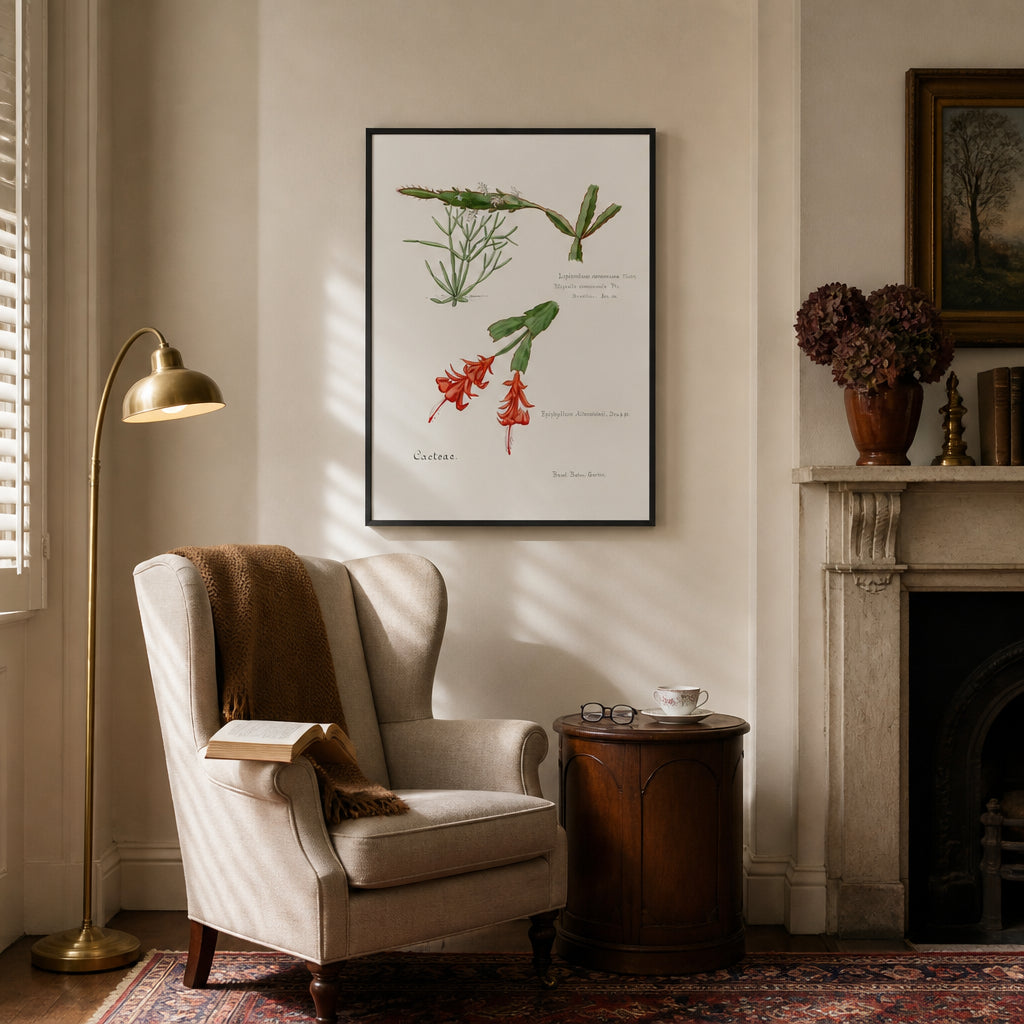 Room mockup featuring Rhipsalis Art Print