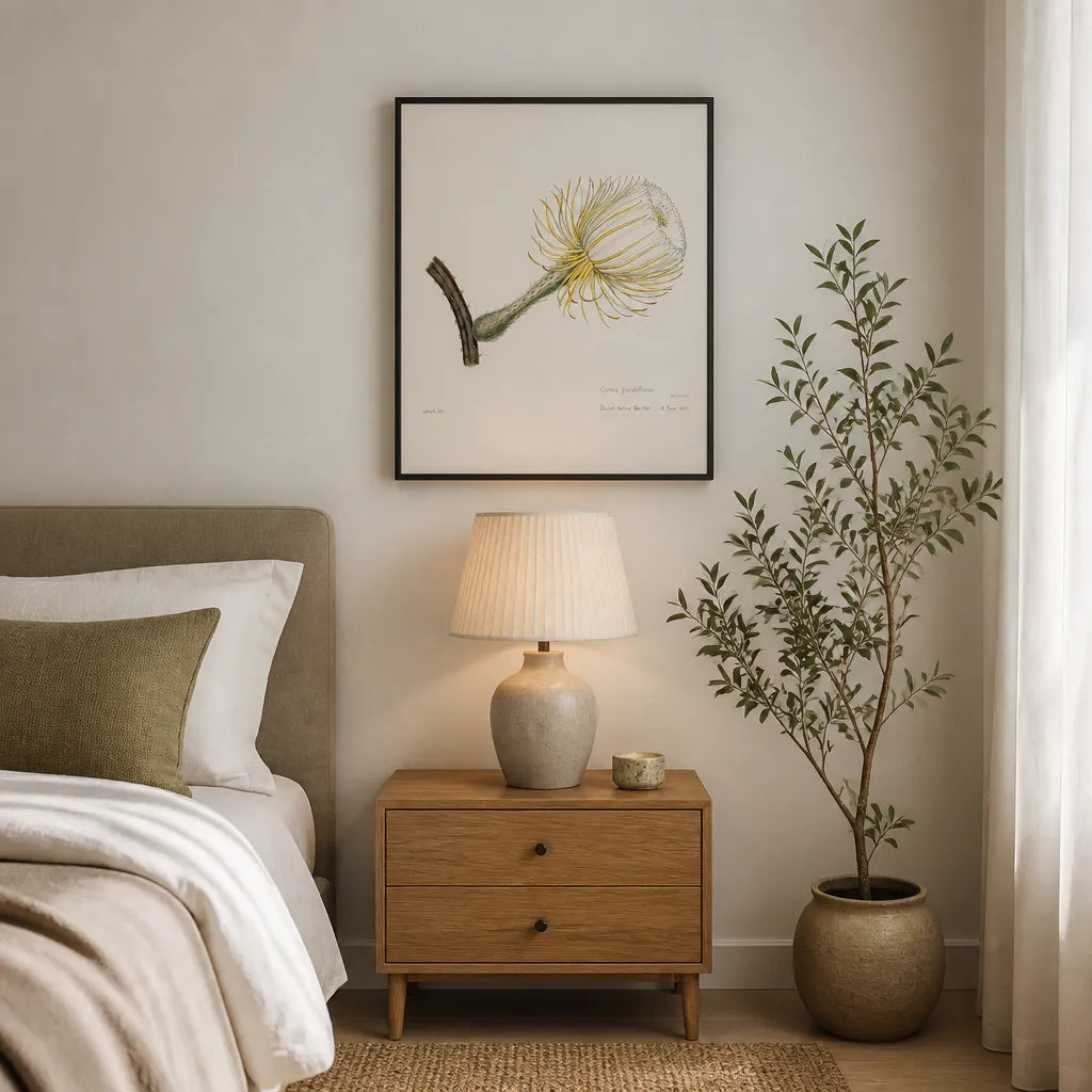 Room mockup featuring Snake Cactus Family Der Cacteen Art Print