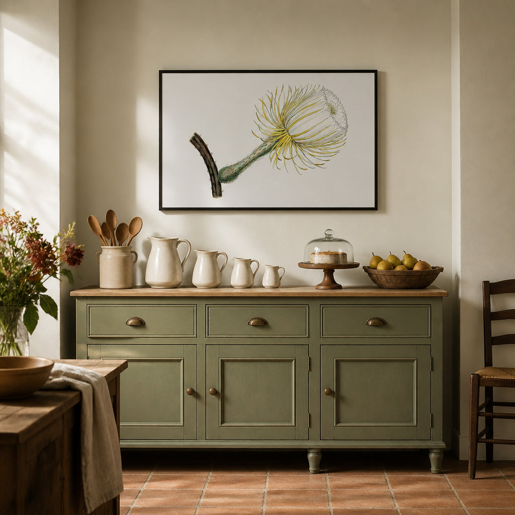 Room mockup featuring Snake Cactus Family Der Cacteen Art Print