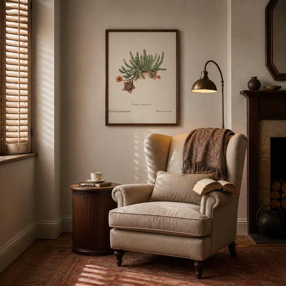 Room mockup featuring Starfish Cactus Art Print