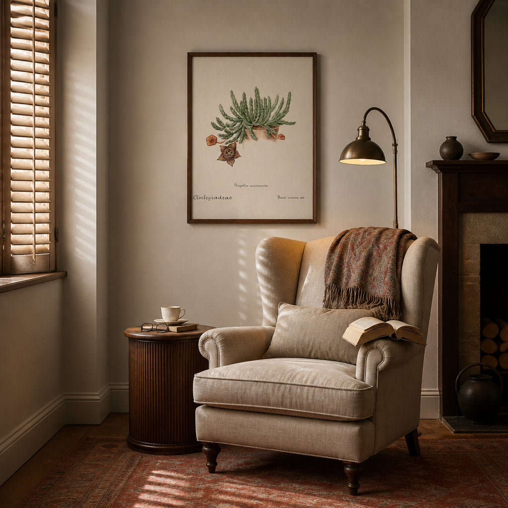 Room mockup featuring Starfish Cactus Art Print