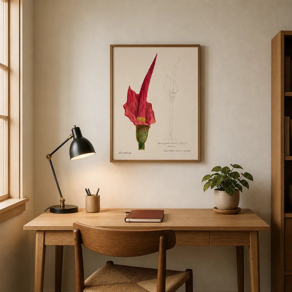 Room mockup featuring Voodoo Lily Art Print