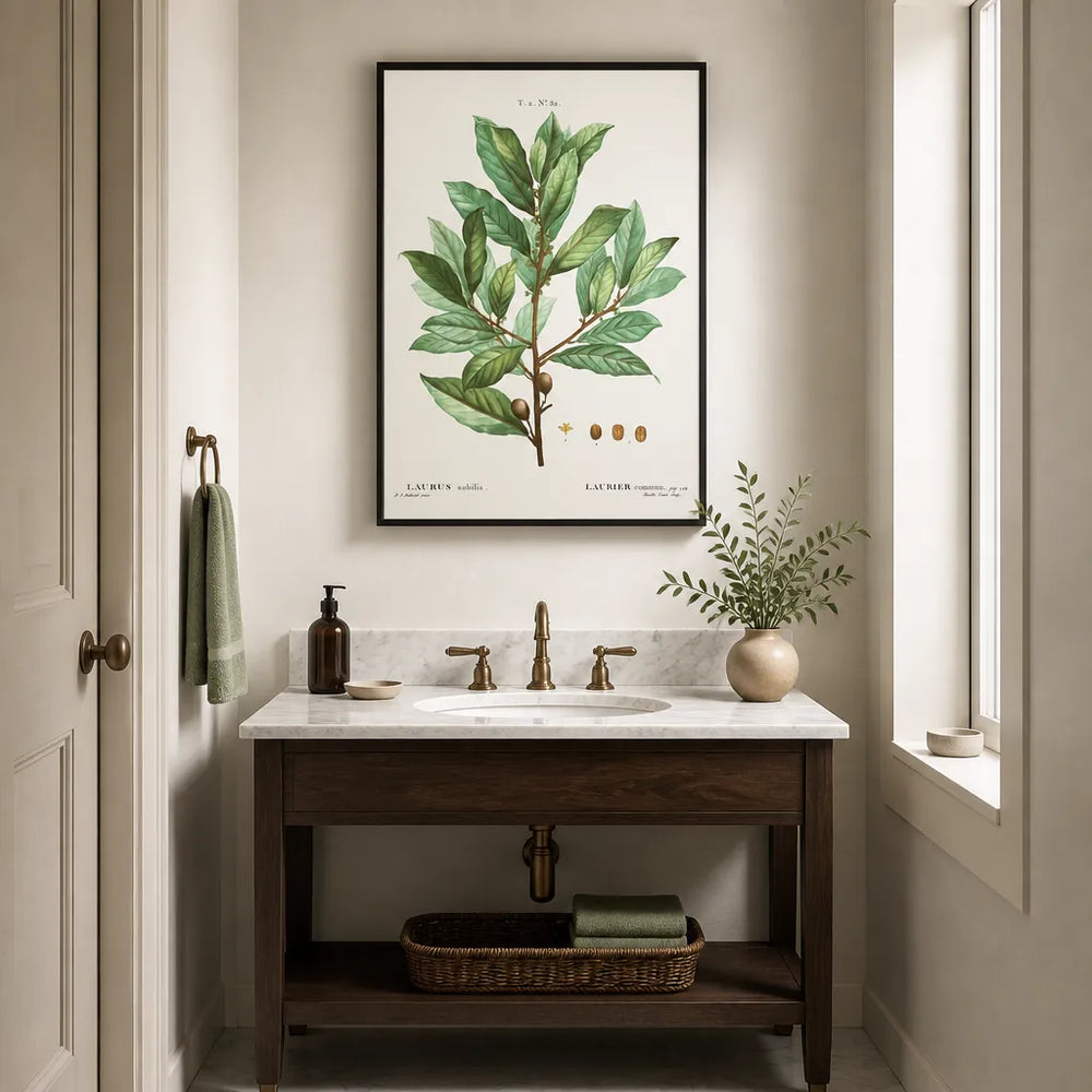 Room mockup featuring Bay Laurel Art Print