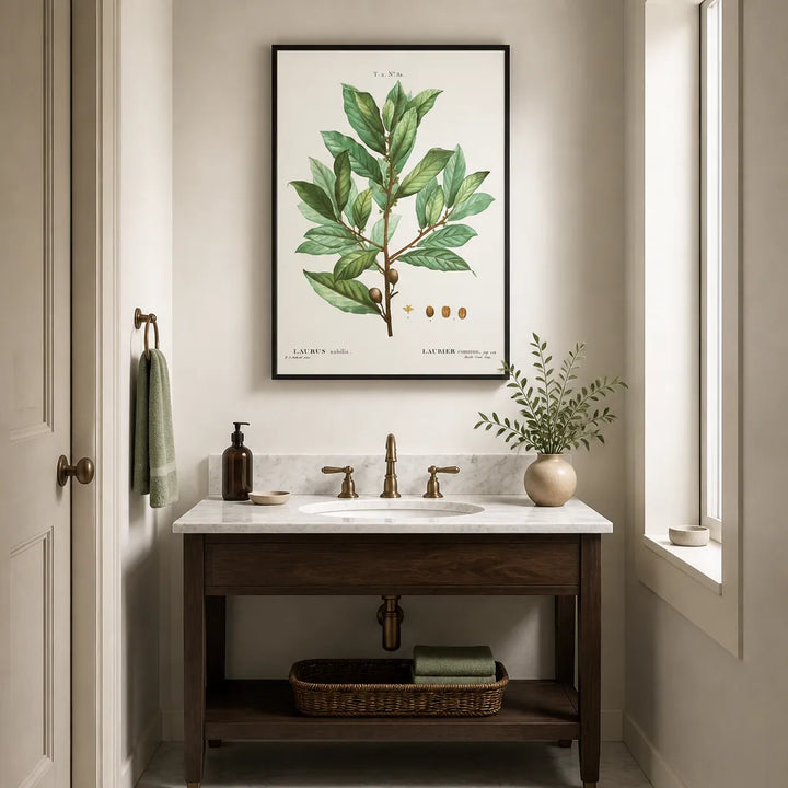 Room mockup featuring Bay Laurel Art Print