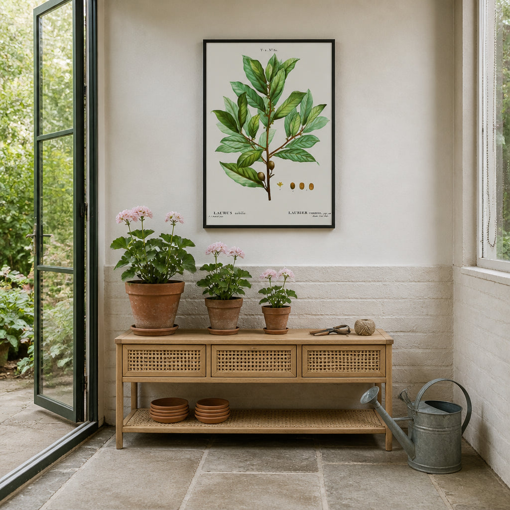 Room mockup featuring Bay Laurel Art Print