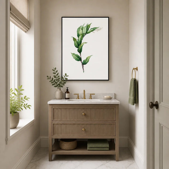 Room mockup featuring Treacleberry by Pierre-Joseph Redouté Art Print