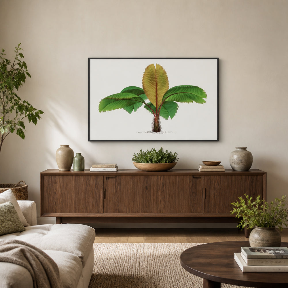 Room mockup featuring Vintage Palm Tree 24 Art Print