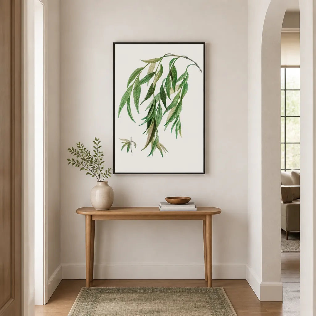 Room mockup featuring Weeping Willow Art Print