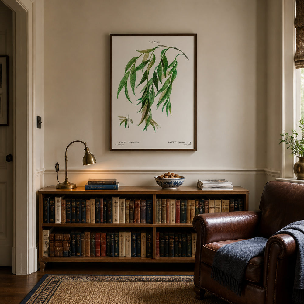 Room mockup featuring Weeping Willow Art Print