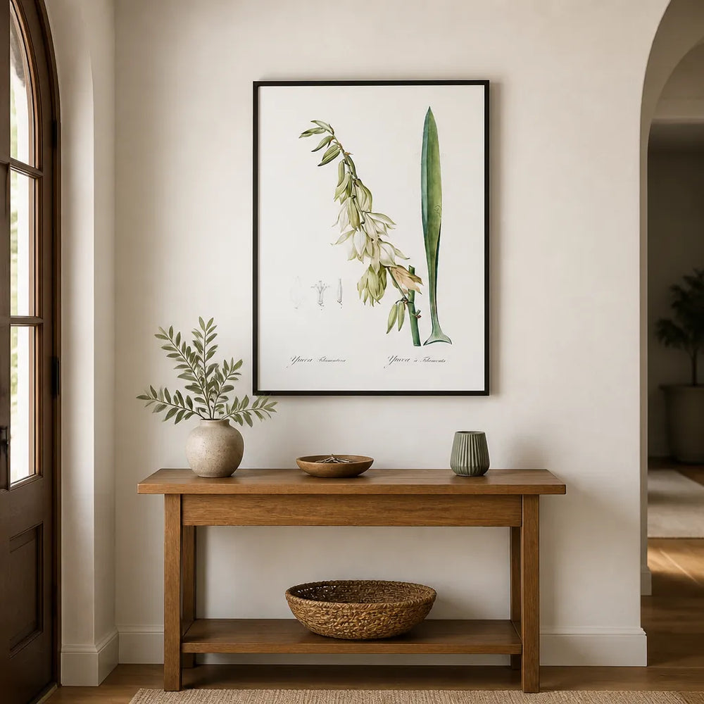 Room mockup featuring Adams Needle by Pierre-Joseph Redouté Art Print