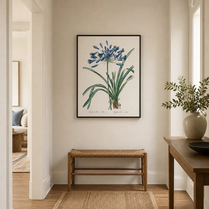 Room mockup featuring African Lily by Pierre-Joseph Redouté Art Print
