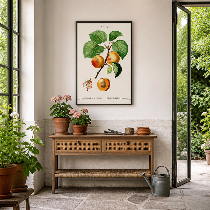 Room mockup featuring Apricot Branch by Lemieur Art Print