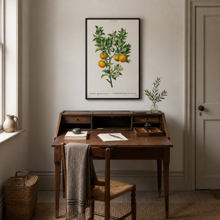 Room mockup featuring Bitter Sweet Oranges Art Print