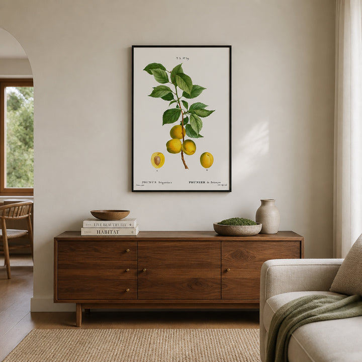 Room mockup featuring Briançon Apricot Art Print