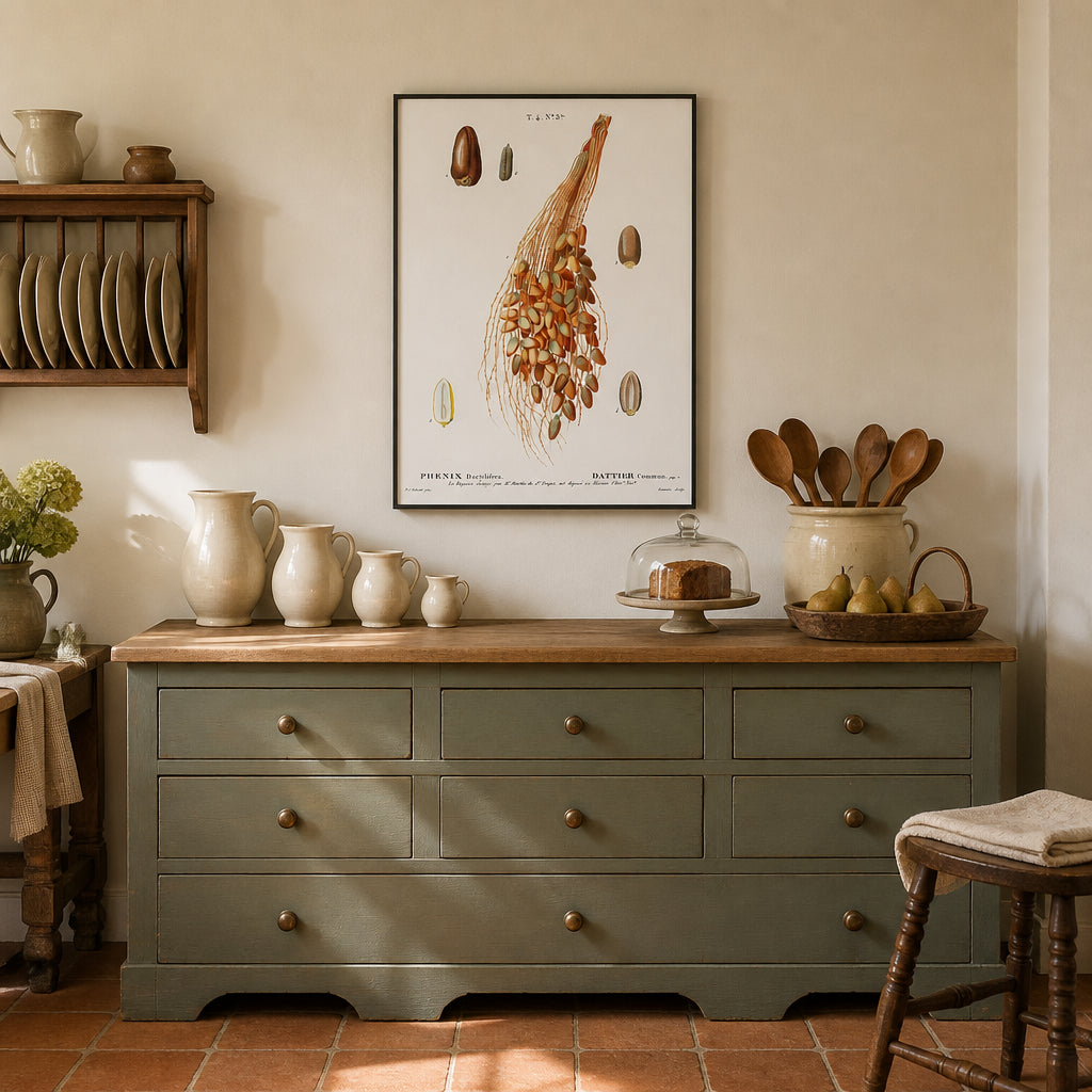 Room mockup featuring Date Palm Botanical Art Print