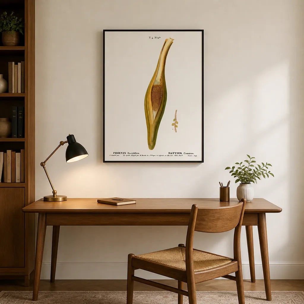 Room mockup featuring Date Palm Phoenix dactylifera Art Print