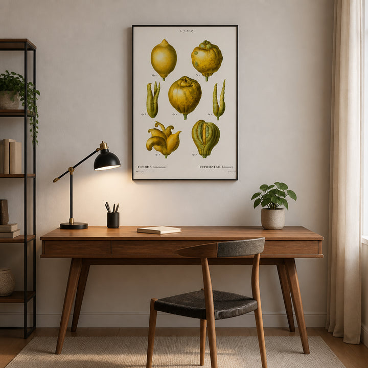 Room mockup featuring Lemon Varieties Art Print