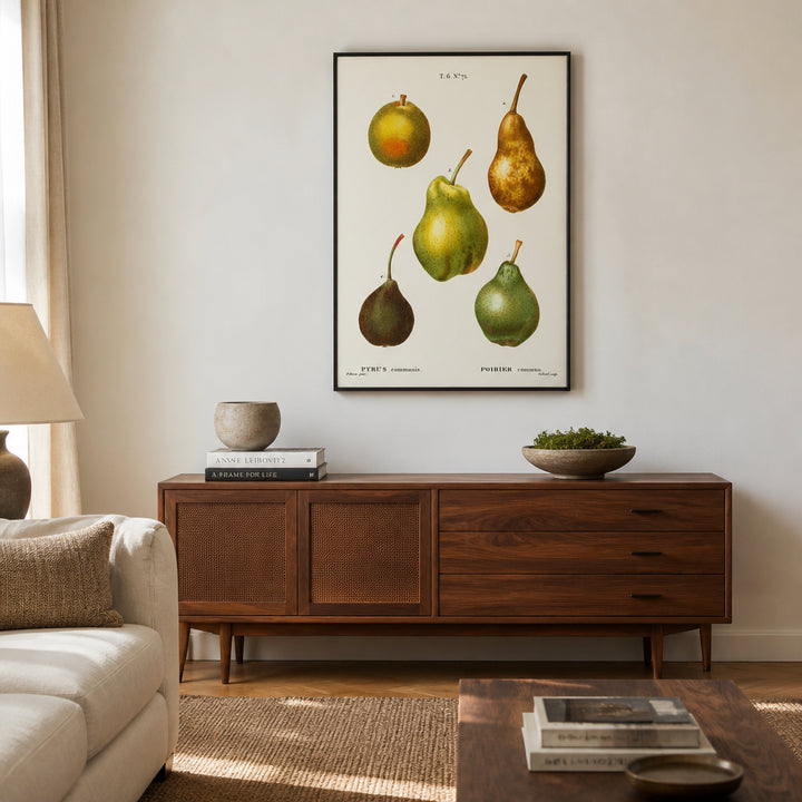 Room mockup featuring Pyrus Communis Pear Art Print