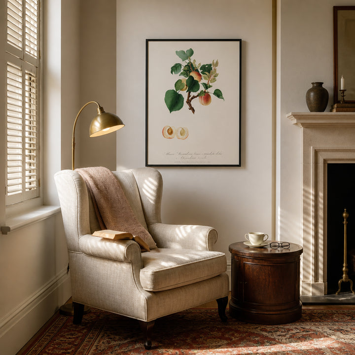 Room mockup featuring Apricot by Giorgio Gallesio Art Print
