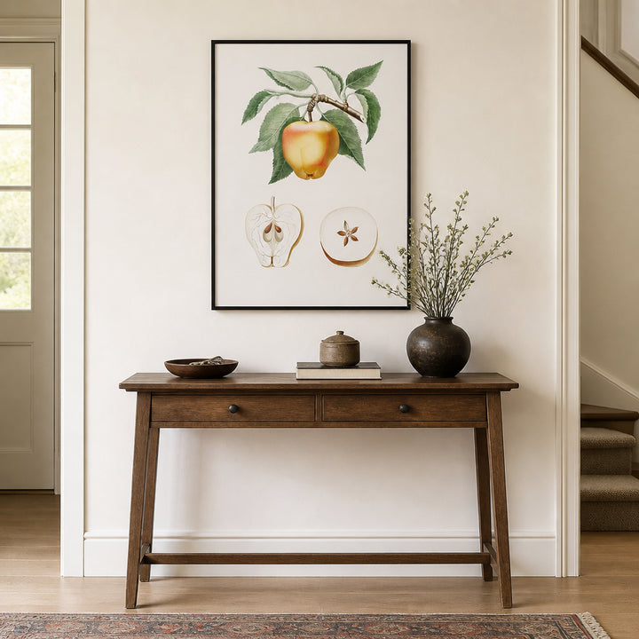 Room mockup featuring Carla Apple by Giorgio Gallesio Art Print