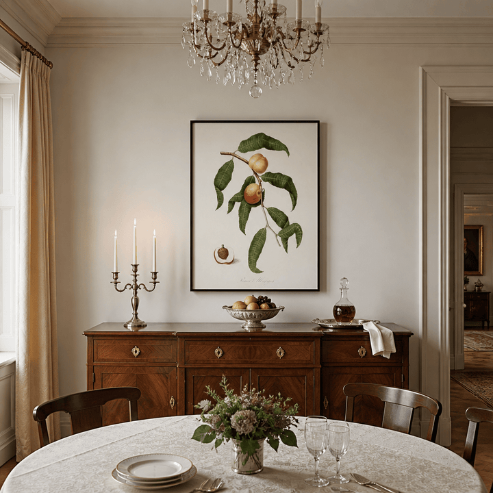 Room mockup featuring Peach by Giorgio Gallesio Art Print