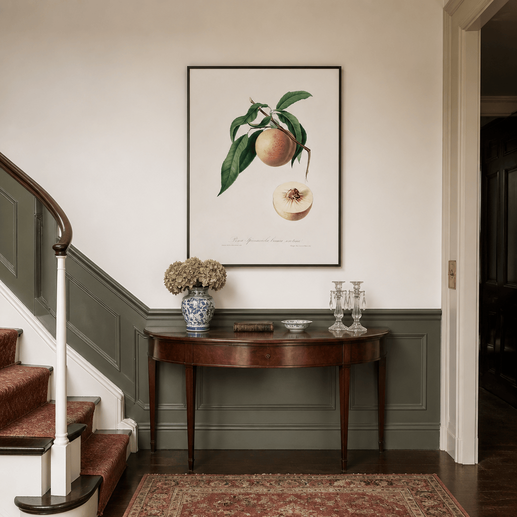 Room mockup featuring Peach by Giorgio Gallesio Art Print 2