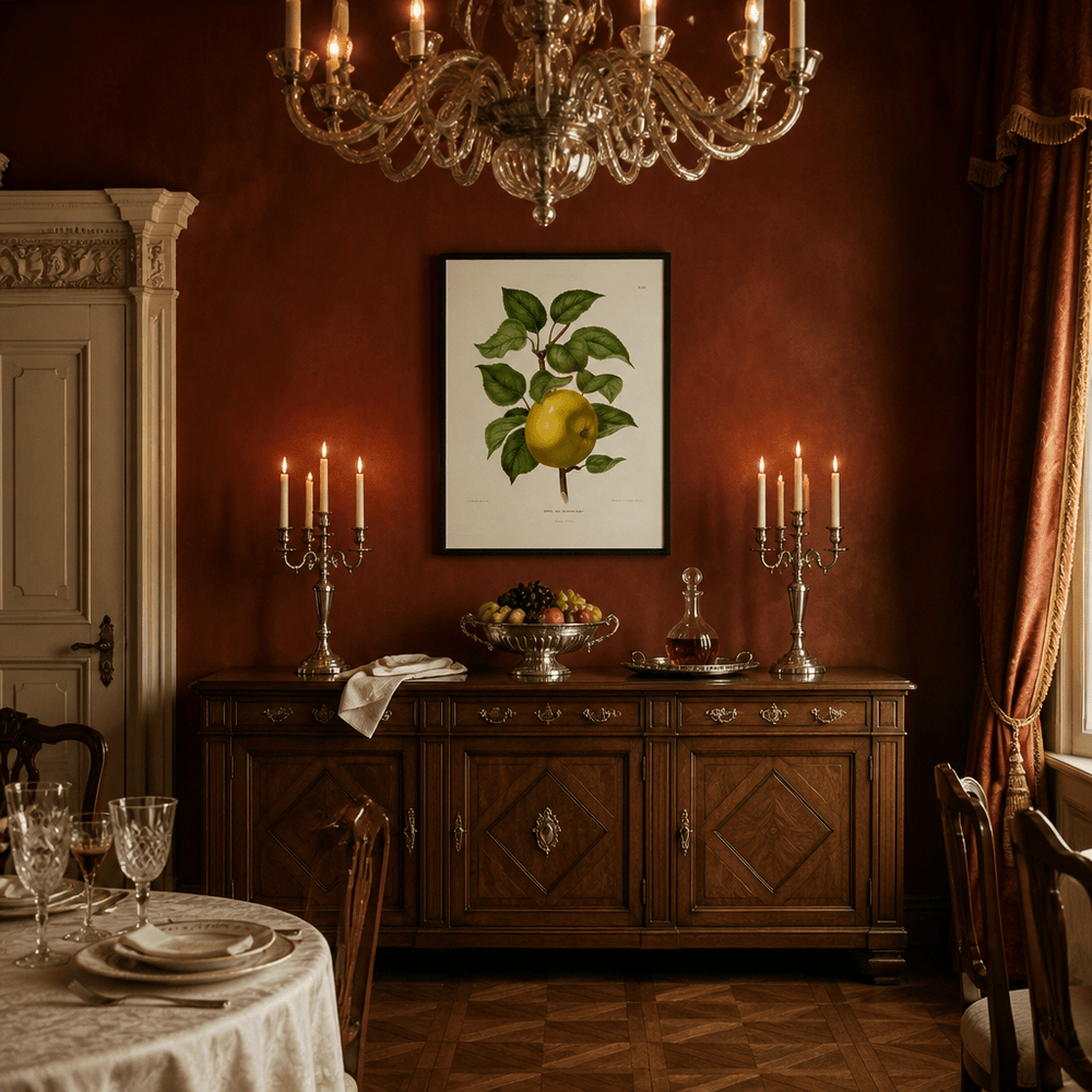 Room mockup featuring Appel Var. Nelsons Glory by Abraham Jacobus Wendel Art Print