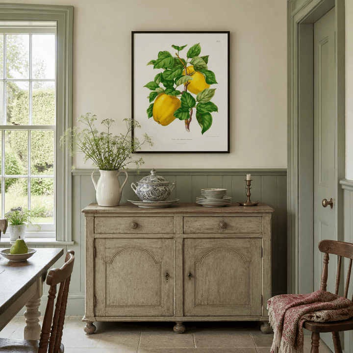 Room mockup featuring Appel Var. Winter Prinses by Abraham Jacobus Wendel Art Print