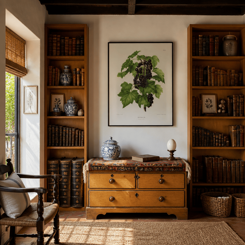 Room mockup featuring Blackcurrant by Abraham Jacobus Wendel Art Print