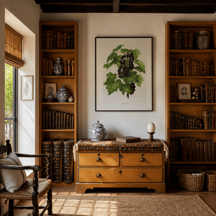 Room mockup featuring Blackcurrant by Abraham Jacobus Wendel Art Print