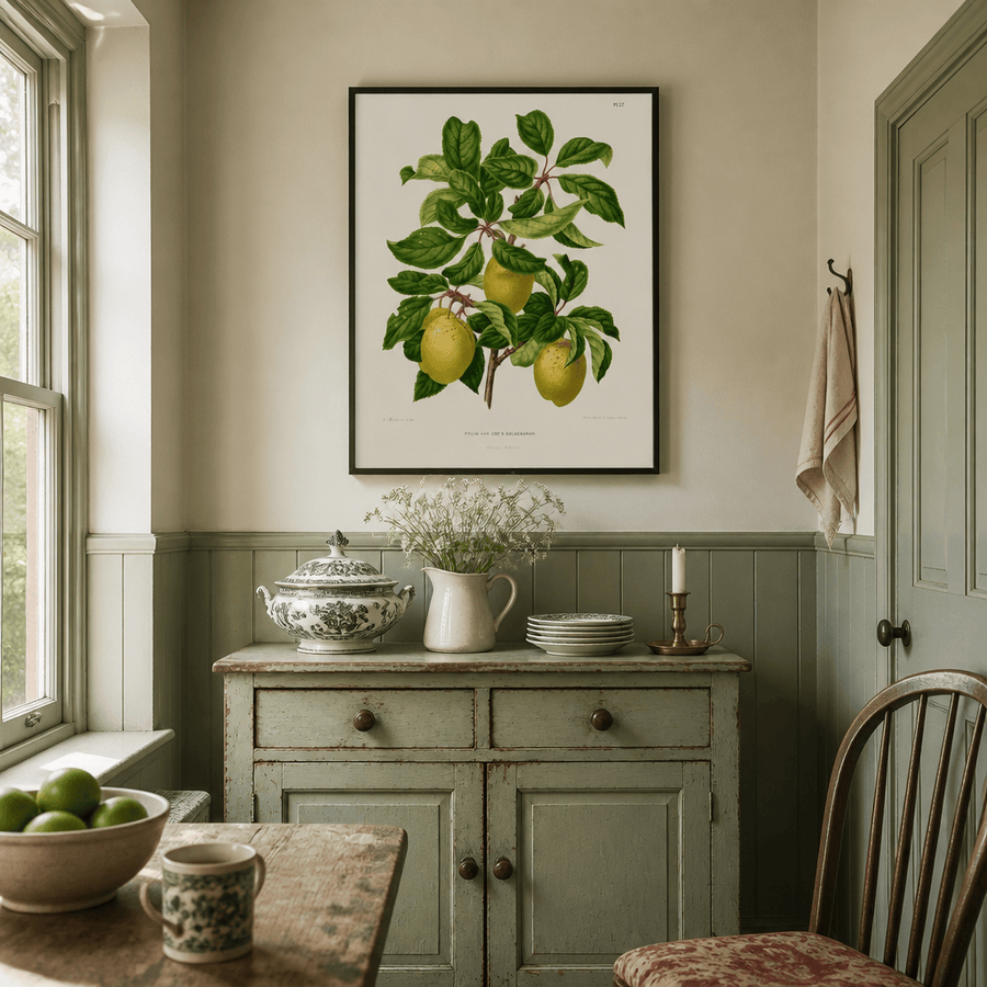 Pruim Var Coes Goldendrop by Abraham Jacobus Wendel Art Print in a room setting