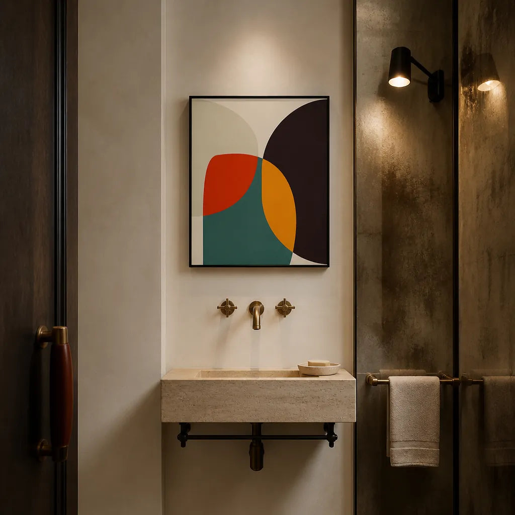 Room mockup featuring Bauhaus Bold Harmony Art Print