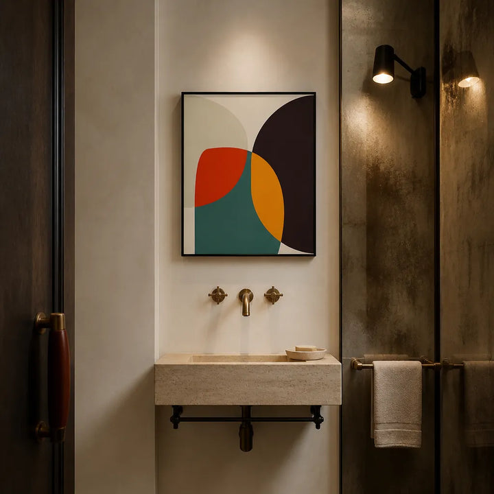 Room mockup featuring Bauhaus Bold Harmony Art Print