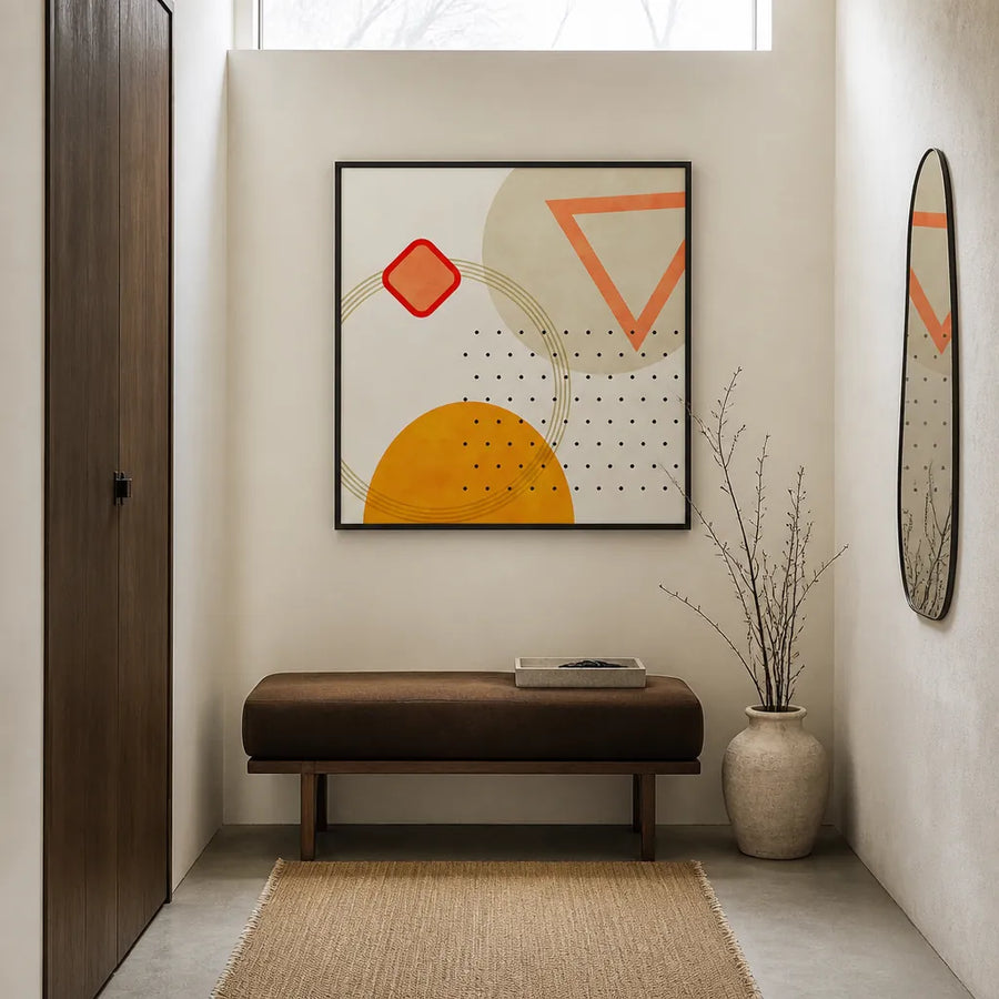 Bauhaus Geometric Harmony Art Print in a room setting