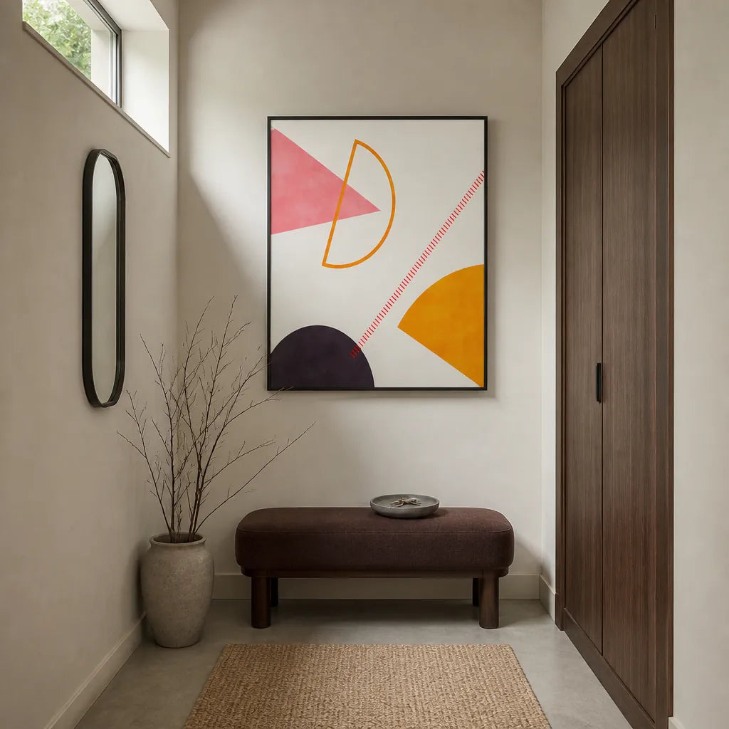 Room mockup featuring Bauhaus Geometric Harmony Art Print (1)