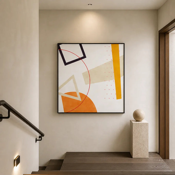 Room mockup featuring Geometric Harmony Art Print 1