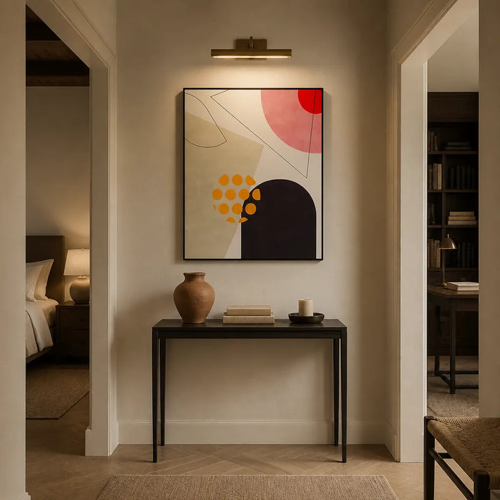 Room mockup featuring Abstract Bauhaus Symmetry Art Print