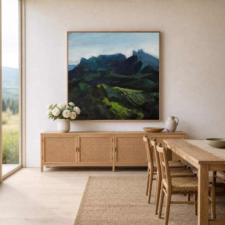Room mockup featuring Mountain Shadows 4582 Art Print