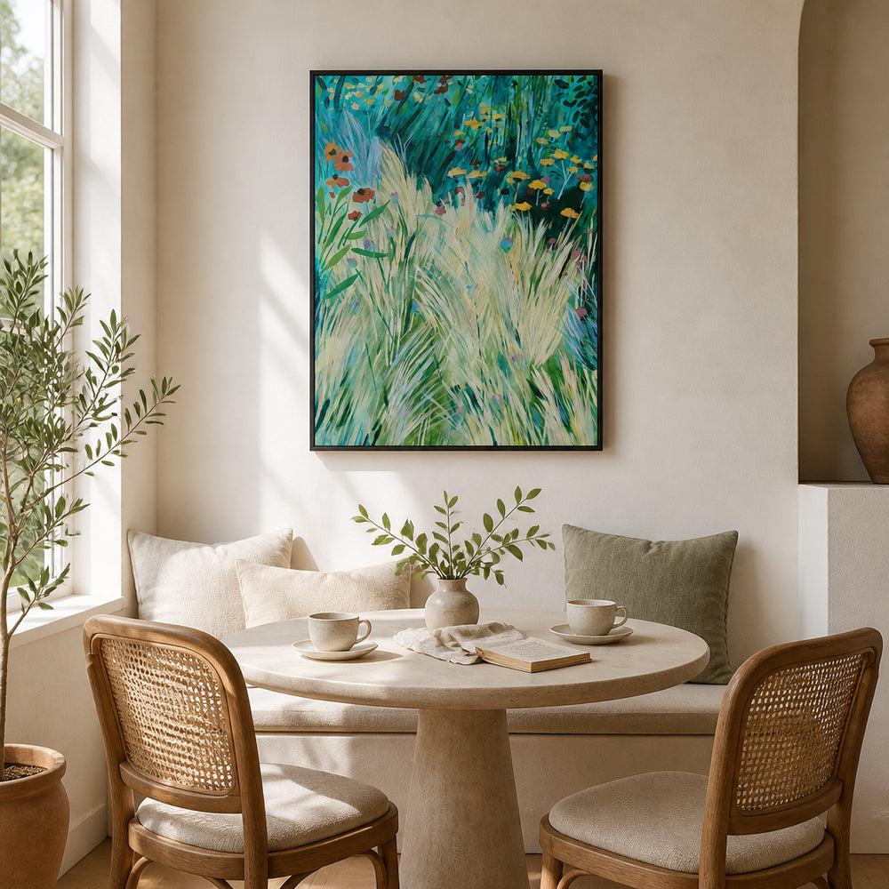 Room mockup featuring Autumn Meadow Flourish Art Print