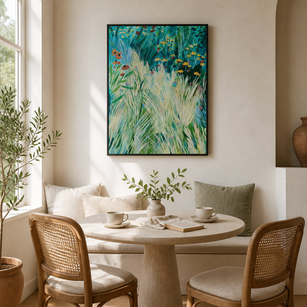 Room mockup featuring Autumn Meadow Flourish Art Print