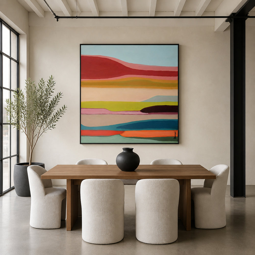 Room mockup featuring Alto Color Waves Art Print