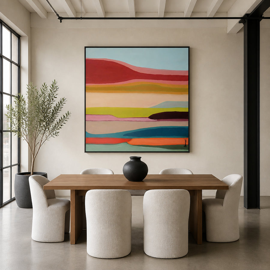 Alto Color Waves Art Print in a room setting