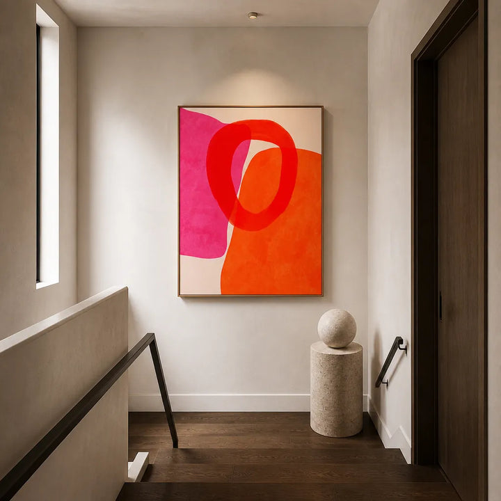 Room mockup featuring Abstract Lines Overlapping Art Print