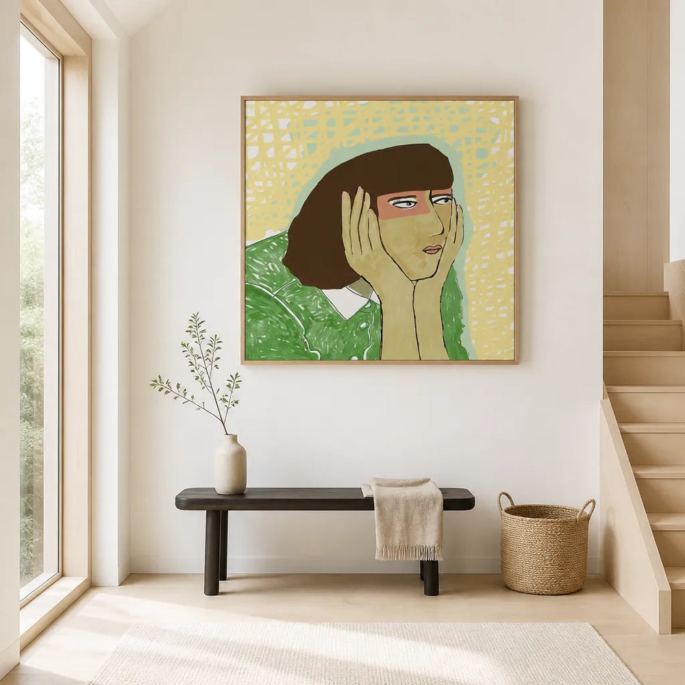 Room mockup featuring Thoughtful Dreamer Art Print