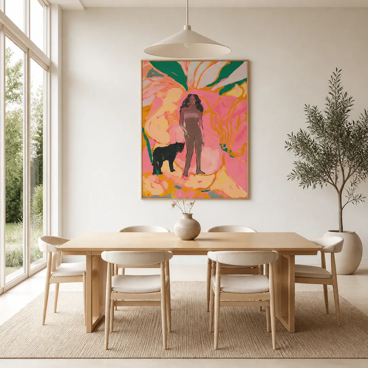 Room mockup featuring Exploring Floral Wilderness Art Print