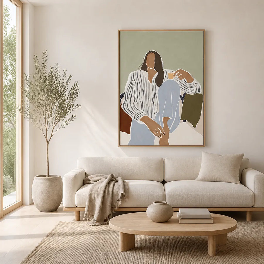 Espresso Moment Bliss Art Print in a room setting