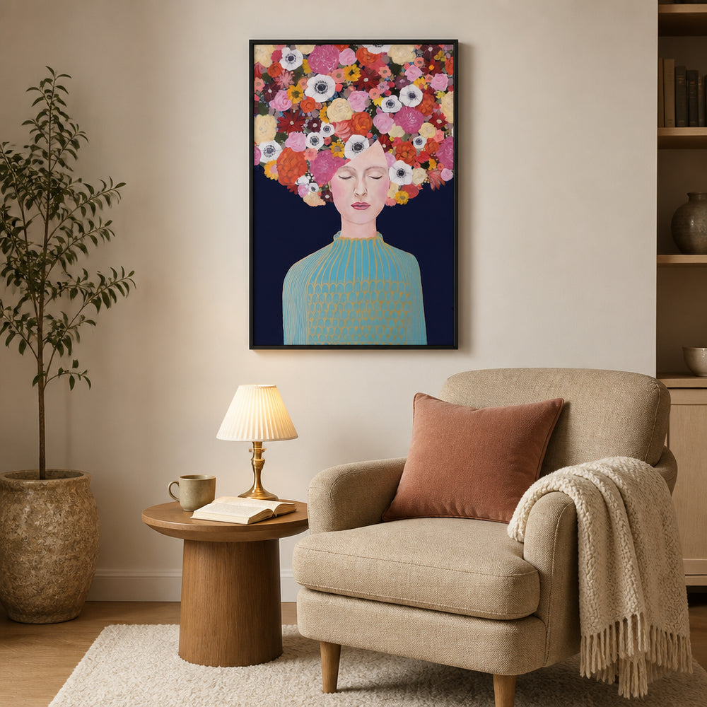 Room mockup featuring Celeste Flower Dreams Art Print