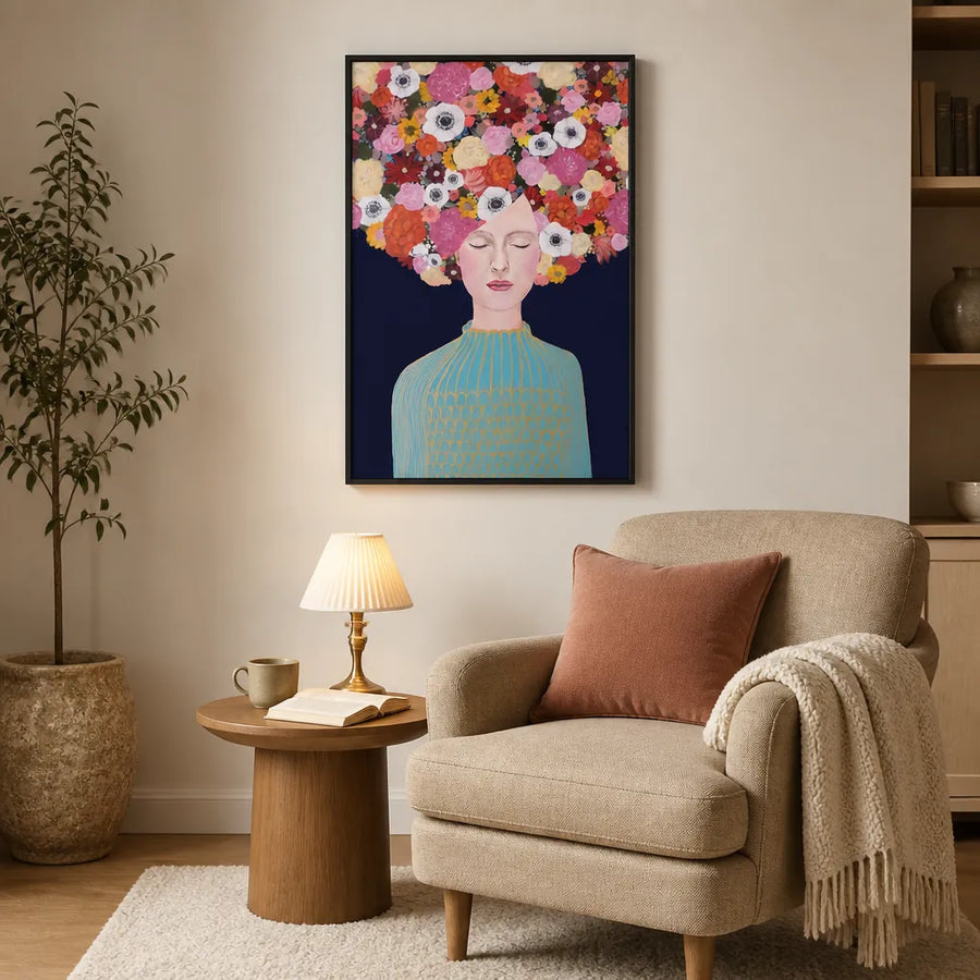 Celeste Flower Dreams Art Print in a room setting