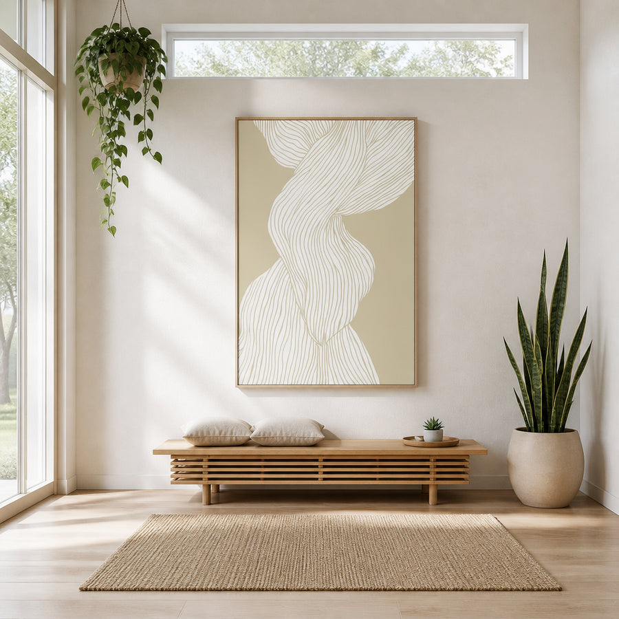 Fibers Twisting Harmony Art Print in a room setting