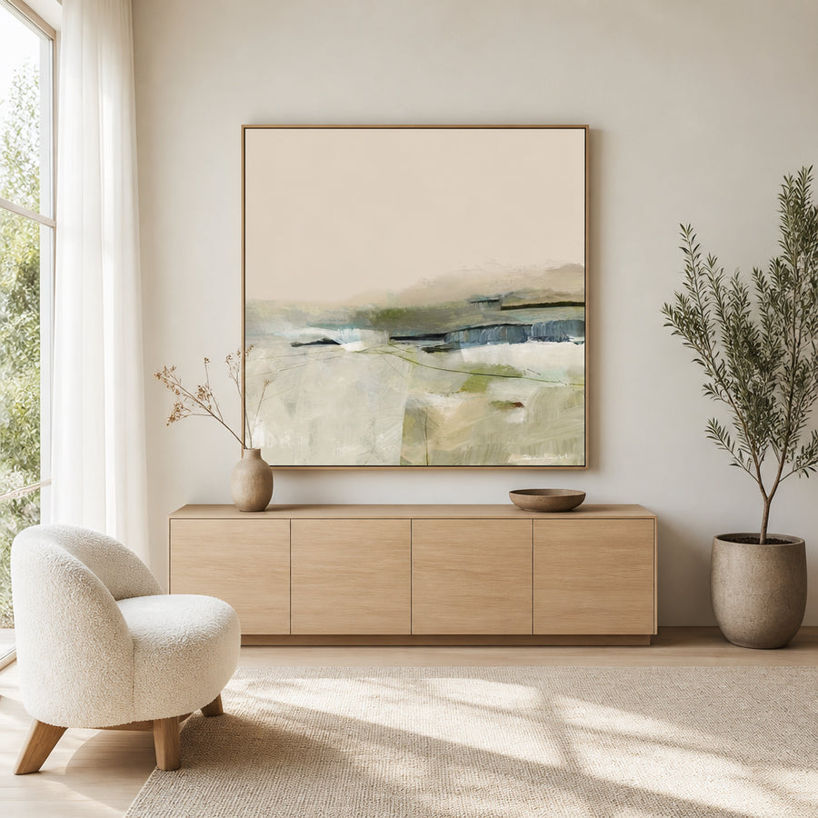 Heltor Serene Abstraction Art Print in a room setting